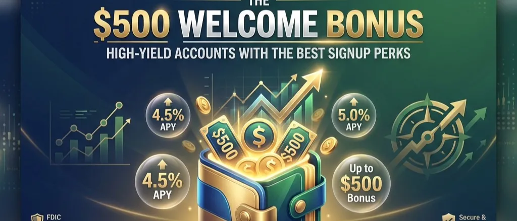 The $500 Welcome Bonus Race: High-Yield Accounts with the Best Signup Perks