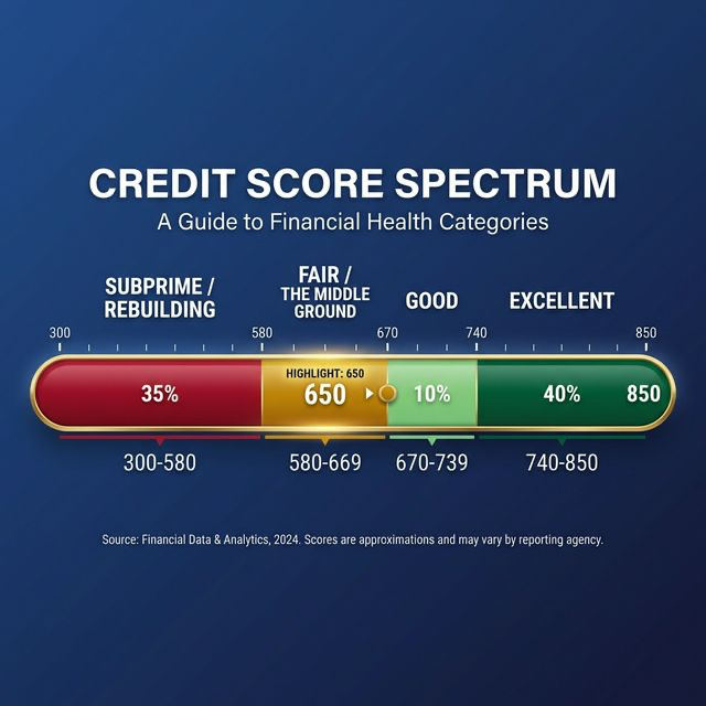 Credit Score Spectrum Bridge Visualization