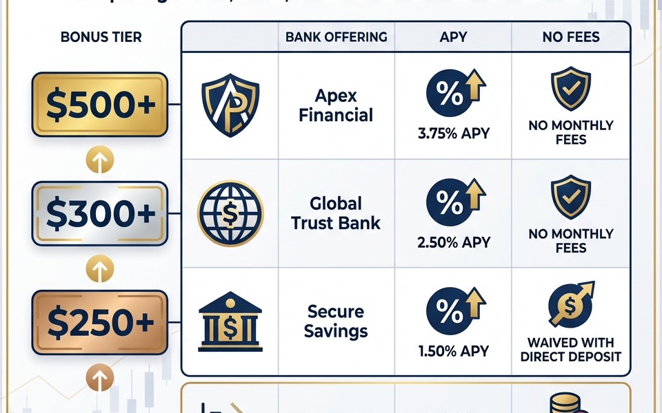 Bank Signup Bonuses: Tiers & Perks Leaderboard