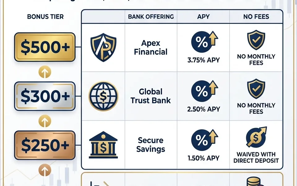 Bank Signup Bonuses: Tiers & Perks Leaderboard