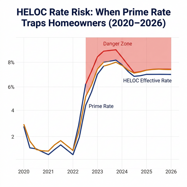HELOC Rate Risk: When Prime Rate Traps Homeowners (2020-2026)