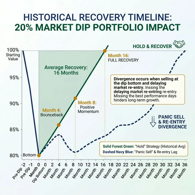 Market Dip Recovery Timeline Graph