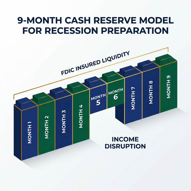 9-Month Liquid Cash Reserve Model for Recessions